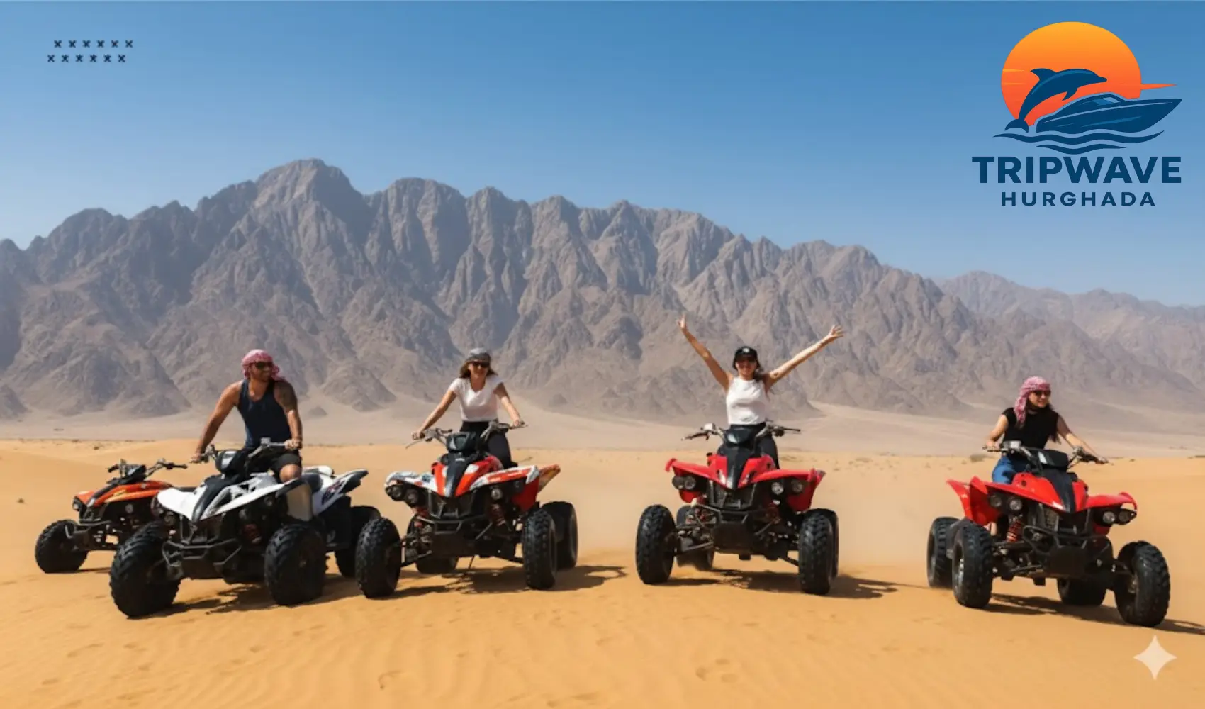 Go deeper into the desert on a 5-hour quad adventure – ride across rugged landscapes and visit a Bedouin village.