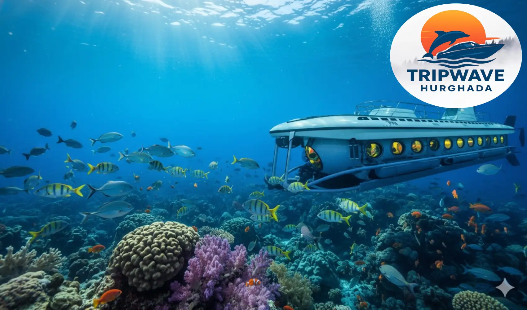 Dive 25 meters below sea level in the Sindbad Submarine – an underwater journey for all ages in the Red Sea.